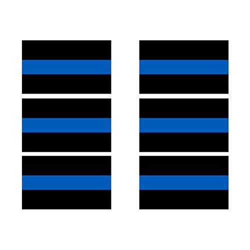 ThinBlueLine Blue Lives MATTER 스티커 비닐 데칼 지원 Police and Law Enforcement Officers 6 팩