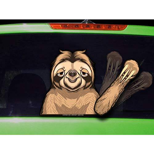 chewy,츄잉,씹히는 the Waving Sloth WiperTags 데칼 리어,후방 차량 와이퍼