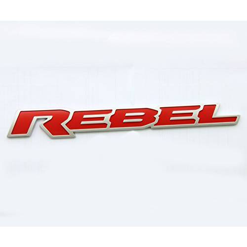 1pc OEM 13 Inches Rebel 테일게이트 엠블렘, 앰블럼 배지 3D 네임플레이트 교체용 1500 2500 3500 실버 레드