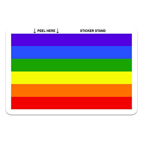 GAY PRIDE 레인보우 깃발 차량용 범퍼 스티커 데칼 5 x 4