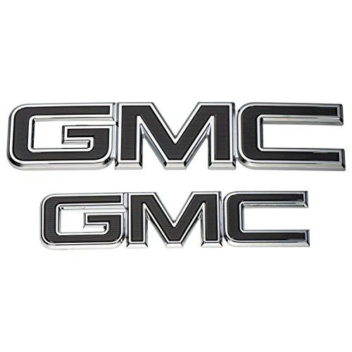2018 GMC Acadia 블랙 엠블렘, 앰블럼 키트 84378383 전면&  리어, 후방 정품 OEM GM