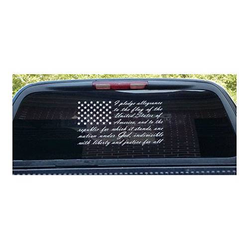 아메리칸 깃발 Pledge of Allegiance 비닐 트럭 창문 스티커 데칼