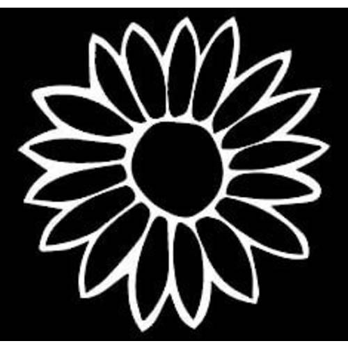 Sunflower 데칼 비닐 Sticker|Cars 트럭 밴 벽 노트북| 화이트 |5.5 x 5.5 in|brandnameeng 170