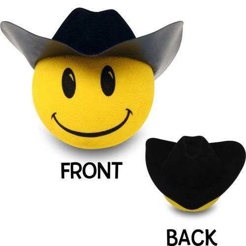 HappyBalls  행복 Smiley Cowboy 헤드 차량용 안테나 토퍼,데코/ 안테나 볼/ 오토 미러 매달리는사람/ 데스크탑 스프링 지지대 Bobble Buddy (차량용 악세사리)