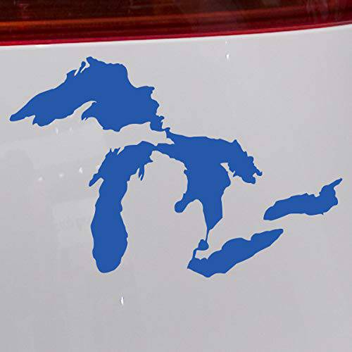 Great Lakes Michigan 프리미엄 내후성 비닐 차량용 데칼 범퍼 스티커 블루 스탠다드