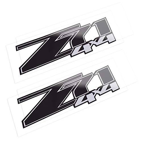 Z71 4x4 데칼,도안 스티커 쉐보레 실버라도 (2007-2013) 1500 2500 HD 2Pcs (블랙)