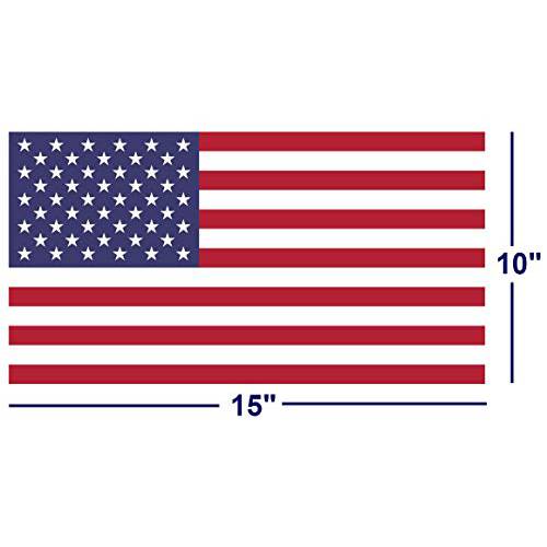 SecurePro Products  엑스트라 라지 10 x 15 직사각형 미국 아메리칸 깃발 데칼 StickerSuper 프리미엄 퀄리티 Heavy-Duty 3M USA 비닐, Die-Cut, 스크린 인쇄, 접착 on 후면