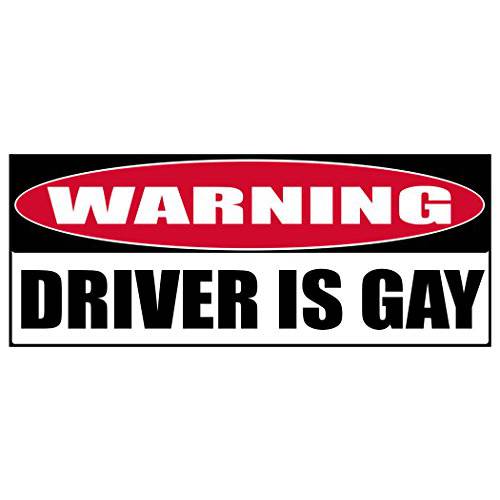 Funny 경고 드라이버 is Gay 범퍼 스티커 오토 차량용 데칼 실용적인 농담 충돌 놀이 선물