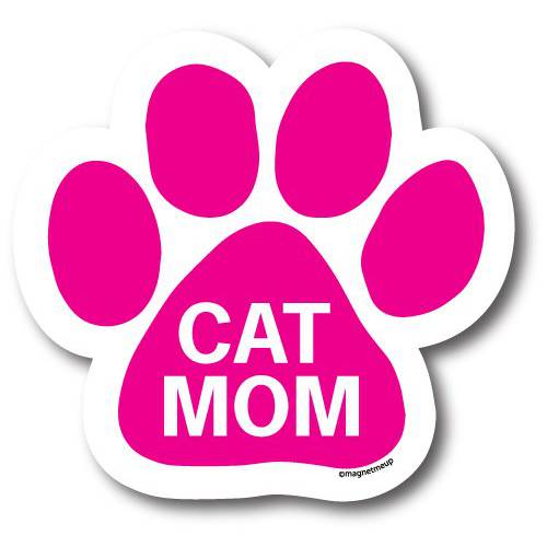 Magnet Me Up  고양이 Mom 핑크 Pawprint 차량용 자석 5 Paw 프린트 오토 트럭 데칼 자석