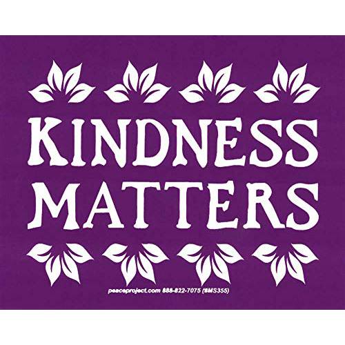 Peace Resource Project Kindness Matters - 스몰 범퍼 스티커 or 노트북 데칼 (3.75 X 3)