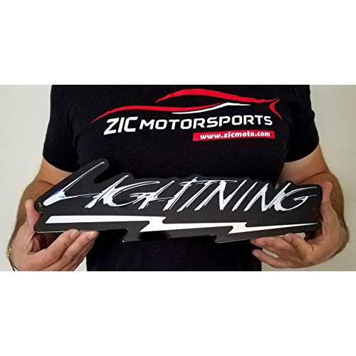 ZIC Motorsports  포드 F-150 SVT 라이트닝 엠블렘, 앰블럼 배지 헤비듀티 메탈 차고,주차장,창고 벽면 사인 - 16 X 5
