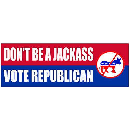 Don’t Be A Jackass Vote 공화주의자 대통령 Donald Trump 2020 선거 범퍼 스티커 차량용 데칼 Conservative 아메리칸 Patriot