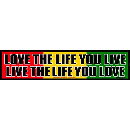 Peace Resource Project Love The Life You 라이브, 라이브 The Life You Love Reggae Rasta 범퍼 스티커 차량용 창문 데칼 10.5-by-2.5 인치