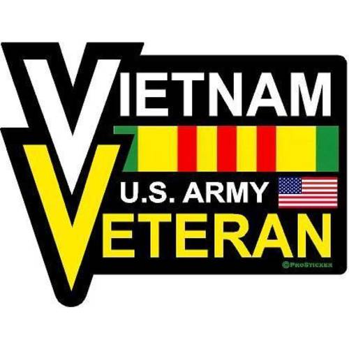 ProSticker 1053 (원) 4 아메리칸 Pride Series Vietnam 재향군인, US 아미 서비스 메탈 깃발 데칼 스티커