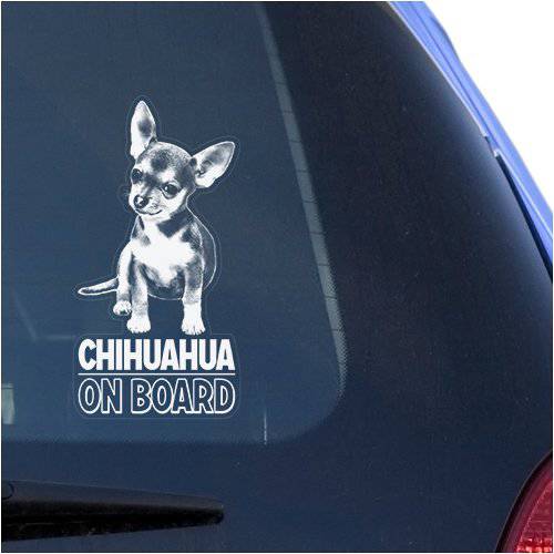 치와와 클리어 비닐 데칼 스티커 창문, Chiwawa 강아지 사인 아트 프린트