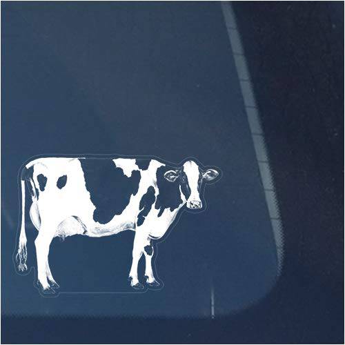 Holstein Cow 클리어 비닐 데칼 스티커 창문, Dairy Farmer 사인 아트 프린트 디자인