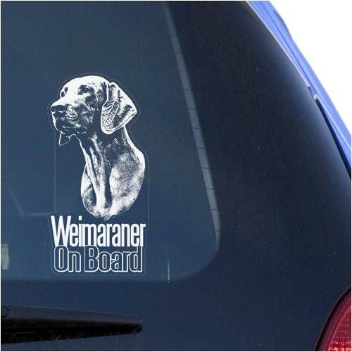 Weimaraner 클리어 비닐 데칼 스티커 창문, Vorstehhund Weim 강아지 사인 아트 프린트