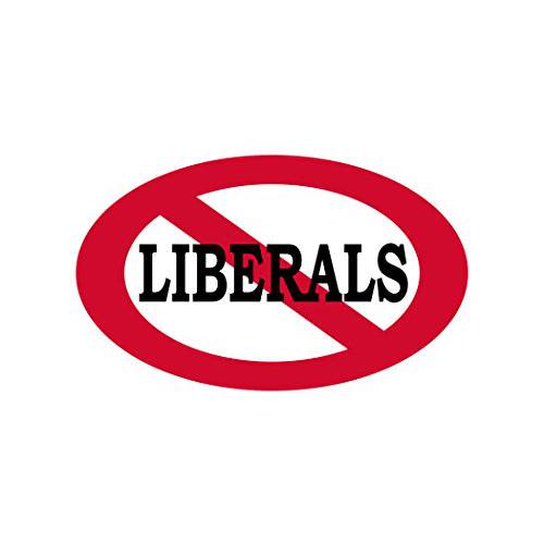 No Liberals Allowed 스티커 범퍼 스티커 타원 5 x 3 차량용 데칼 선물 Conservative 공화주의자 GOP (1)