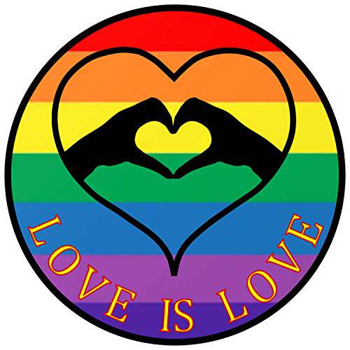 Gay Pride Love-is-Love 스티커 - LGBT 레인보우 Warrior 비닐 데칼 3 X 3 인치 l Vote 조 바이든 Kamala Harris Vice-President 차량용 범퍼 창문 노트북 Hydro-Flask+  보다나은 than 마그넷 스틱 Anywhere