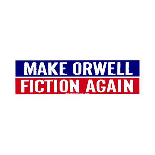 Peace Resource Project Make Orwell Fiction Again 레드 화이트 and 블루 Anti-Trump 1984 범퍼 스티커 or 차량용 창문 데칼 8.5-by-2.5 인치…