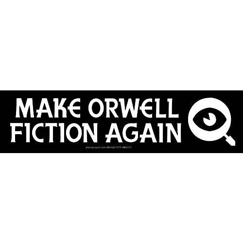 Peace Resource Project Make Orwell Fiction Again - 스몰 범퍼 스티커 or 노트북 데칼 (8.375 X 2.25)