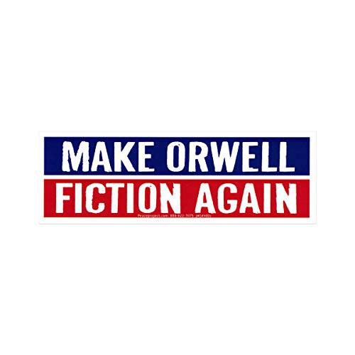 Peace Resource Project Make Orwell Fiction Again 레드 화이트 and 블루 1984 스몰 차량용 범퍼 스티커 창문 노트북 자전거 데칼 6-by-2 인치