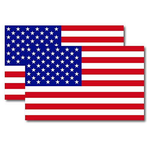 아메리칸 깃발 자동차 자석 데칼 - 2 팩 5 x 8 헤비듀티 자동차 트럭 SUV 방수
