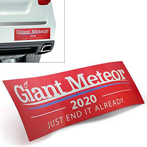 [2-Pack] 거대한 Meteor 2020 범퍼 스티커. 웃기는, Agnostic 선거 Year Political 스티커 노트북, 창문, 트럭 or 자동차.