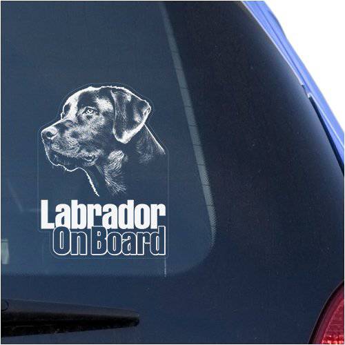 Lab 래브라도 Retriever 클리어 비닐 데칼 스티커 창문, 블랙 Labs 강아지 사인 아트 프린트