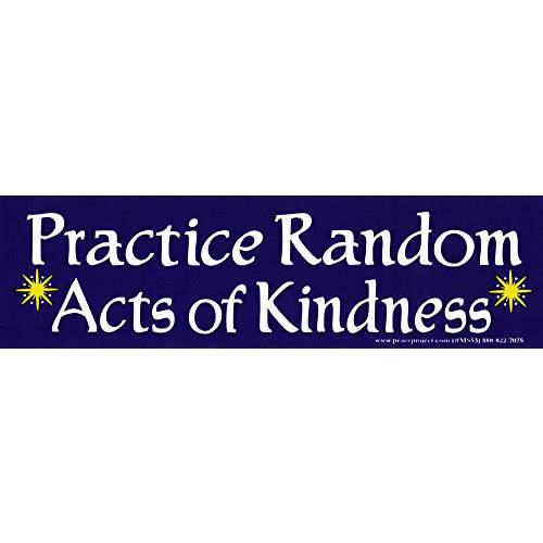 Peace Resource Project  연습 랜덤 Acts of Kindness - 스몰 범퍼 스티커 or 노트북 데칼 (7 x 2)