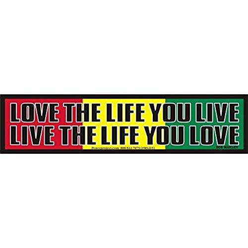 Peace Resource Project Love The Life You 라이브, 라이브 The Life You Love - 스몰 범퍼 스티커 or 노트북 데칼 (7 X 1.5)