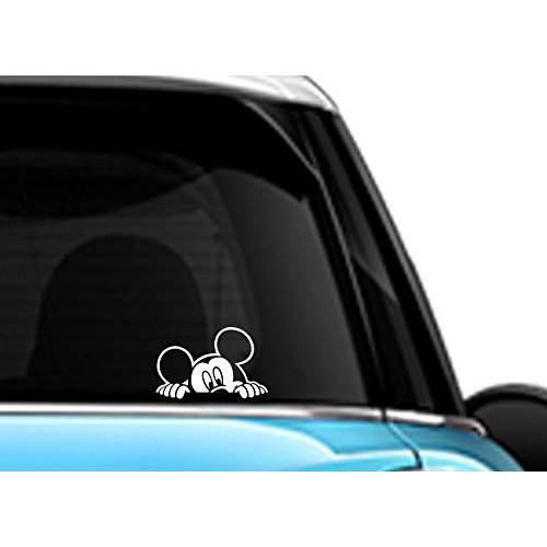 미키 마우스 Peeking 화이트 SCI-FI/ 코믹스/ 게임 자동차 데칼/ 범퍼 스티커
