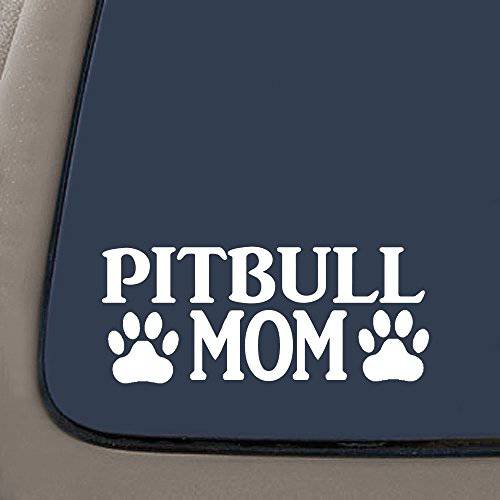 CMI NI269 핏불 Mom 데칼 | 프리미엄 퀄리티 비닐 데칼 | Pit Bull Mom 데칼 | 아메리칸 Bully | 7.4 X 3.1