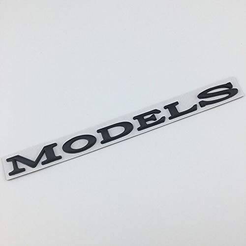 3D 메탈 자동차 리어,후방 트렁크 엠블렘, 앰블럼 스티커 호환 테슬라 모델 S 배지 (모델 블랙)