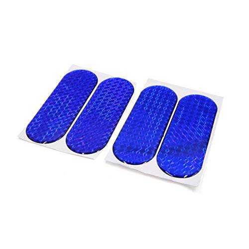 uxcell 4Pcs 블루 반사 세이프티,안전 경고 Self-adhesive 반사판 테이프 스티커 자동차