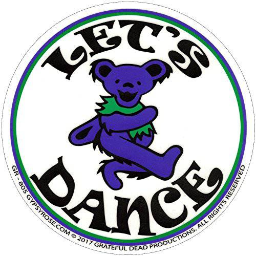 집시 로즈 댄스 Bear Let’s 댄스 (on 클리어) - 범퍼 스티커/  데칼 (5 원형)