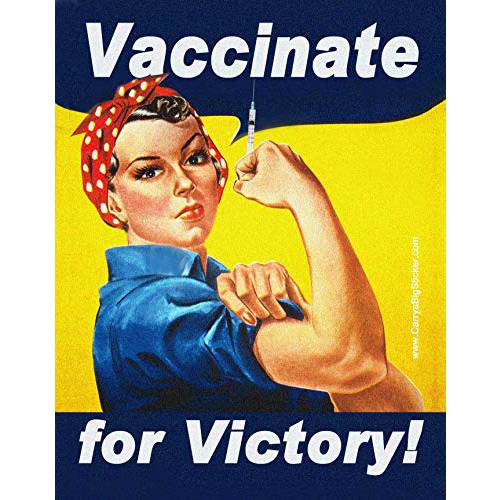 Vaccinate Victory Rosie The 리베터 범퍼 스티커 포스터 스타일
