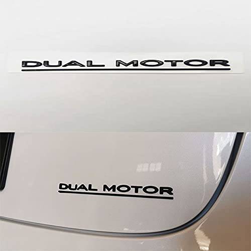 3D 메탈 자동차 리어,후방 트렁크 엠블렘, 앰블럼 스티커 호환 테슬라 Dualmotor 배지 (Dualmotor 블랙)
