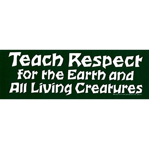 가르치다 Respect The Earth and 모든 생활 생물  Environmental 자석 범퍼 스티커/ 데칼 자석 (9.25 X 3.25)