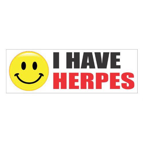 Slap-Art I Have Herpes Funny 비닐 데칼,도안 범퍼 스티커
