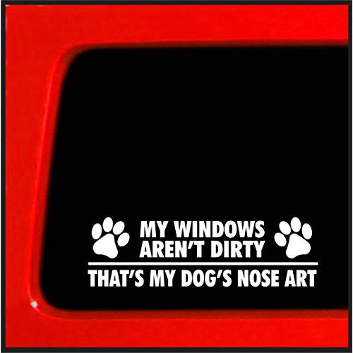 스티커 연결 | My 윈도우 aren’t 더러운 - That’s My Dog’s 노즈 아트 범퍼 스티커 데칼 자동차, 트럭, 창문,  노트북 | 2.6x8 (화이트)
