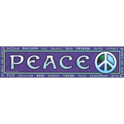 만다라 Arts Peace On Earth  Peace 자석 범퍼 스티커/ 데칼 자석 (2.75 X 11)