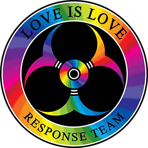 LGBT 레인보우 파티 Gay Pride 스티커 - Love is Love LGBTQ 프리미엄 비닐 데칼 3 x 3 인치 원 | 자동차 범퍼 오토 창문 병 플라스크 미러 양 트랜스 사인+  보다나은 Than 마그넷 스틱,막대 Anywhere