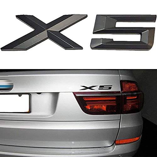 3D 자동차 스티커 X5 자동차 레터 배지 부트 리드 트렁크 배지 ABS 엠블렘, 앰블럼 데칼 (X5 블랙)