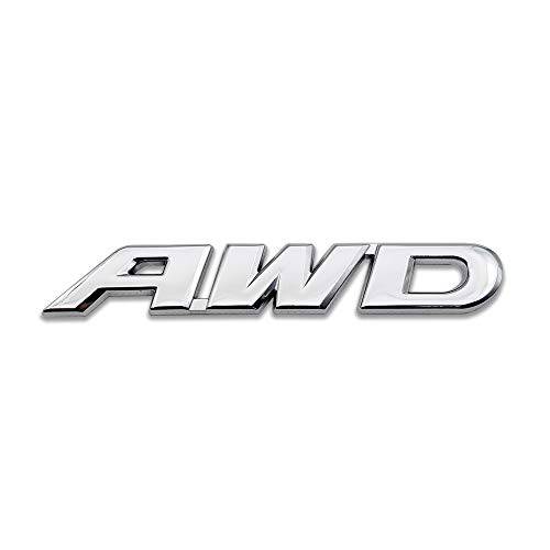 3D 크롬 메탈 AWD 자동차 엠블렘, 앰블럼 라지 모든 휠 드라이브 로고 배지 오프로드 스티커 픽업 트럭 데칼 (실버)