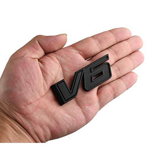 1pcs V6 엠블렘, 앰블럼 3D 배지 트럭 네임플레이트 스티커 데칼 교체용 17-21 캐니언 콜로라도 (매트 블랙)