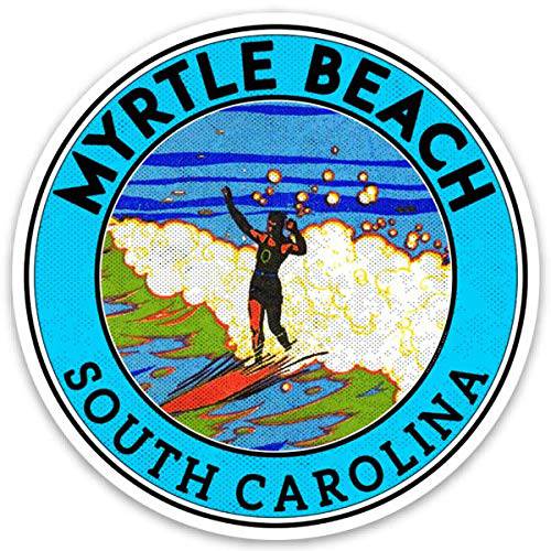 Myrtle 비치 South Carolina 3 비닐 데칼 스티커 서핑 노트북 범퍼 짐가방,캐리어