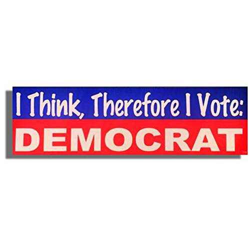 I 생각한다, Therefore I Vote: Democrat New Novelty Political 자동차 자석/ 데칼 Liberal Democrat 자석 범퍼 스티커 자동차 트럭 성인