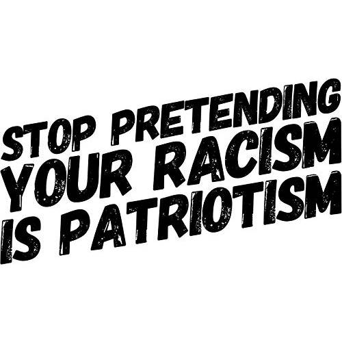 스탑 Pretending Your Racism Is Patriotism 비닐 비닐 데칼 벽면 노트북 범퍼 스티커 5