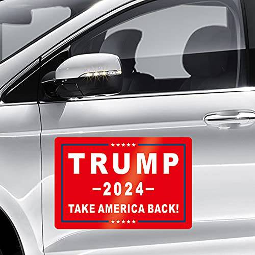 QSUM Trump 자석 스티커 2024, Take America 후면 범퍼 자동차 스티커 47th 대통령 선거 Day 축하 퍼레이드 Event(Take America Back-red)